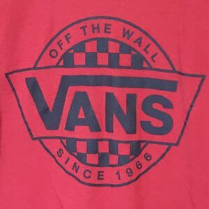 Vans Off The Wall Logo Classic Fit T-Shirt Men's S Red Dbl. Hit Surf Skate Tee